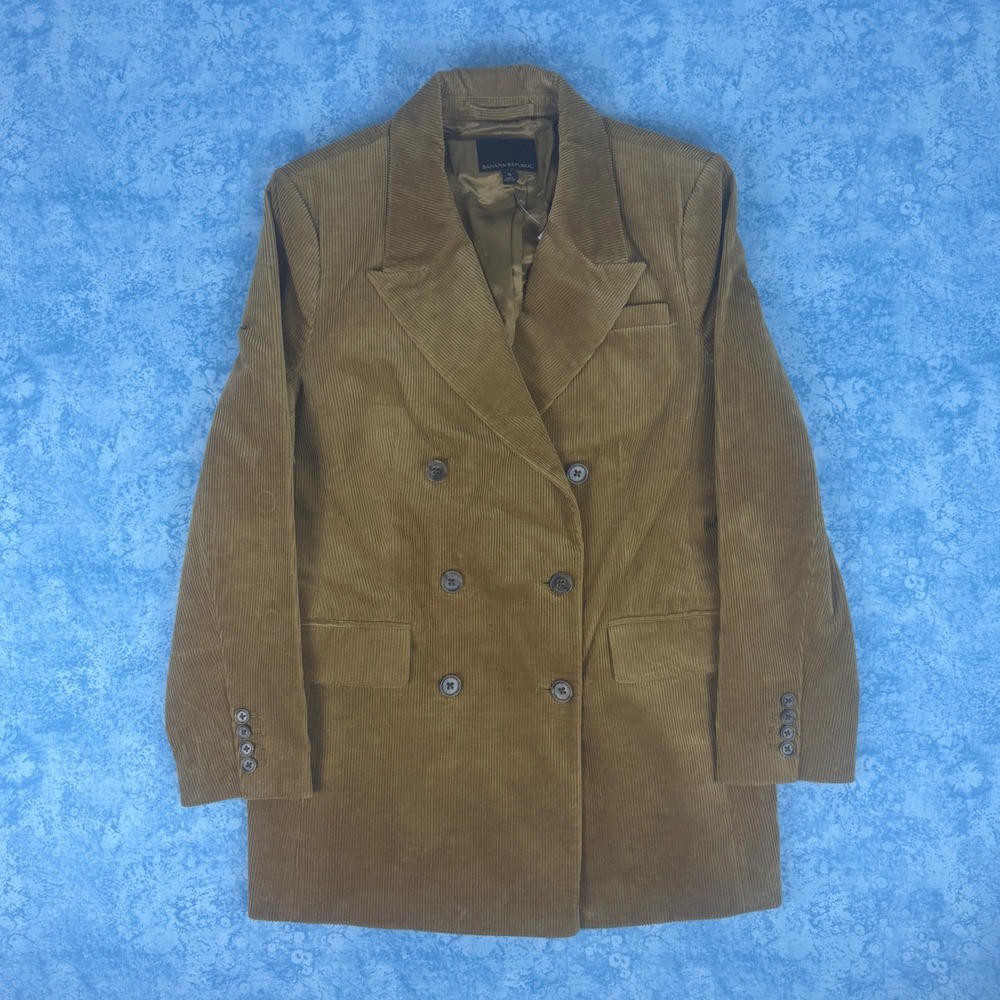 Banana Republic Rivoli Oversized Corduroy Blazer 16 Vicuna Tan Double B NWT